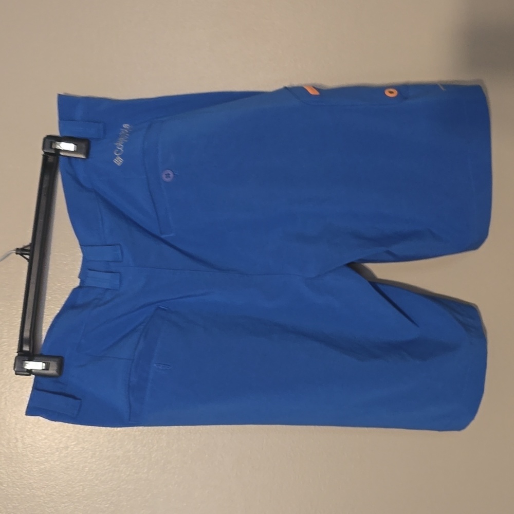 Columbia PFG Omni-Shield Cargo Shorts Blue Fishing Hiking 10" Mens Size 34 - Picture 4 of 4